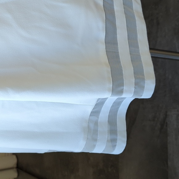 NEW Calvin Klein Short Sleeve Fit & Flare Stripe Hem Dress White 18W preppy - Picture 6 of 13